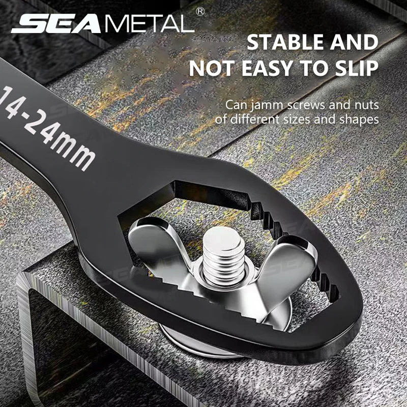Double-Head Plum Blossom Wrench Set - Universal Multi-Size Grip Tool for Nuts & Bolts
