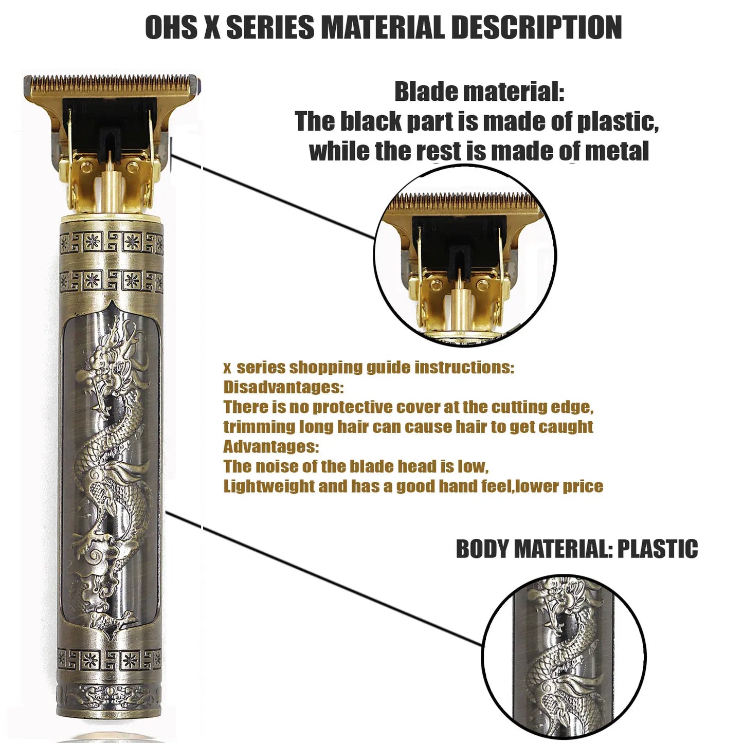 Vintage Cordless Hair Clipper - Professional Beard & Hair Trimmer with LCD Display & Adjustable Guards
